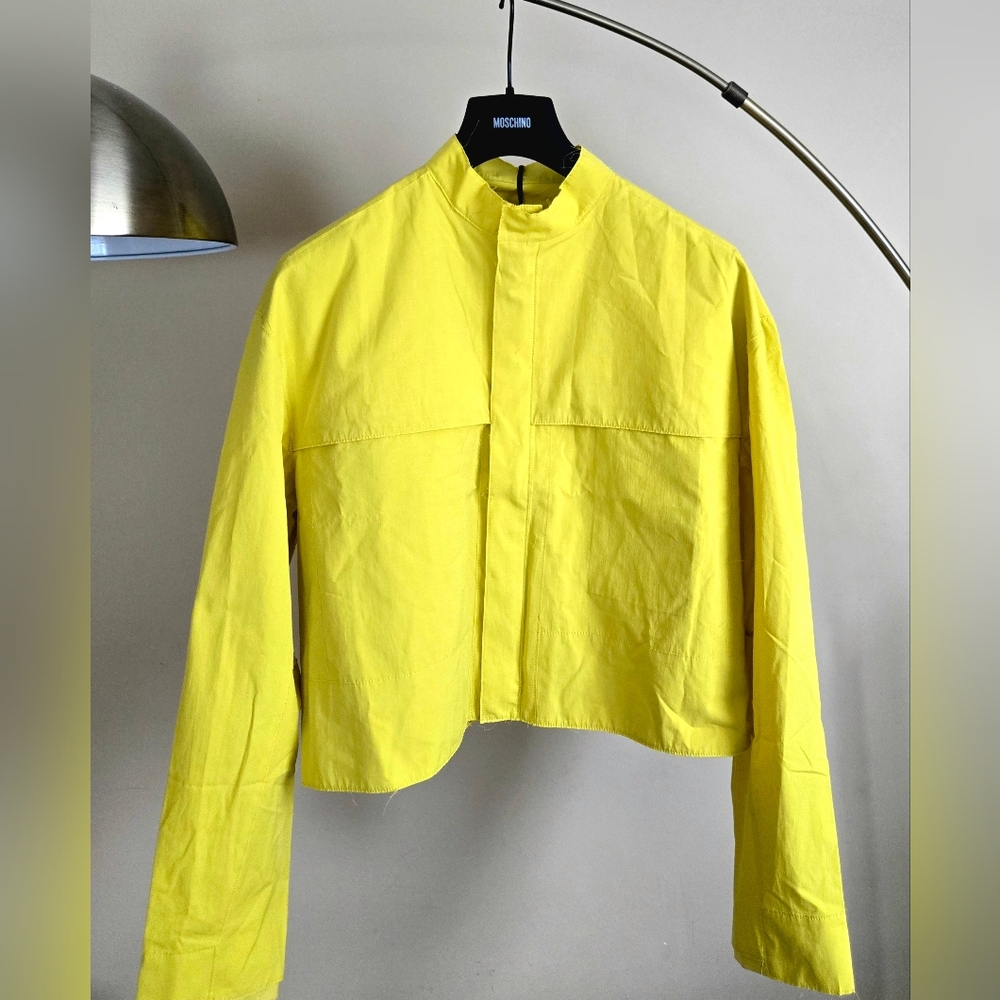 NWT NIKE × EVERY STITCH CONSIDERED Bright Yellow Raw-Cut Jacket Size:M ITALY